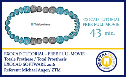 Product image of the product “2016-EXOCAD TUTORIAL - FREE FULL MOVIE -  Totale Prothese / Total Prosthesis - EXOCAD SOFTWARE 2016 ”