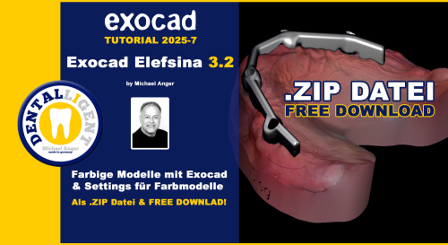 Product image of the product “Exocad Elefsina 3.2 - Farbige Modelle & Settings  - .ZIP Datei FREE DOWNLOAD ”