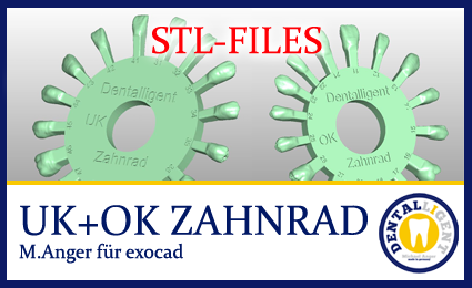 Product image of the product “STL-FILES - upper jaw & lower jaw  TOOTH WHEEL by M.Anger ”