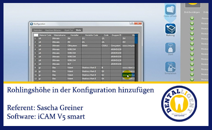 Product image 1 of the product “iCAM V5 smart - Neue Rohlinghöhen anlegen ”