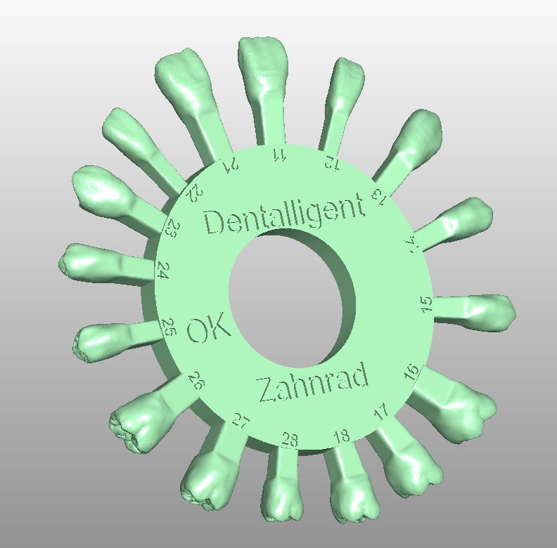 Product image 2 of the product “STL-FILES - upper jaw & lower jaw  TOOTH WHEEL by M.Anger ”